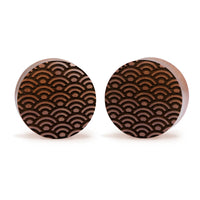 Motif Seigaiha Plug / Calibre - Bois de Saba | Double flare convexe