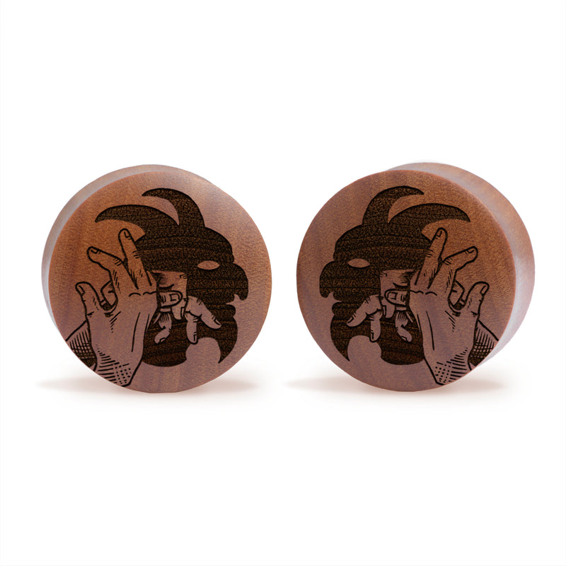 Plug Démon de l’ombre / Jauge - Saba Wood | Double évasement convexe