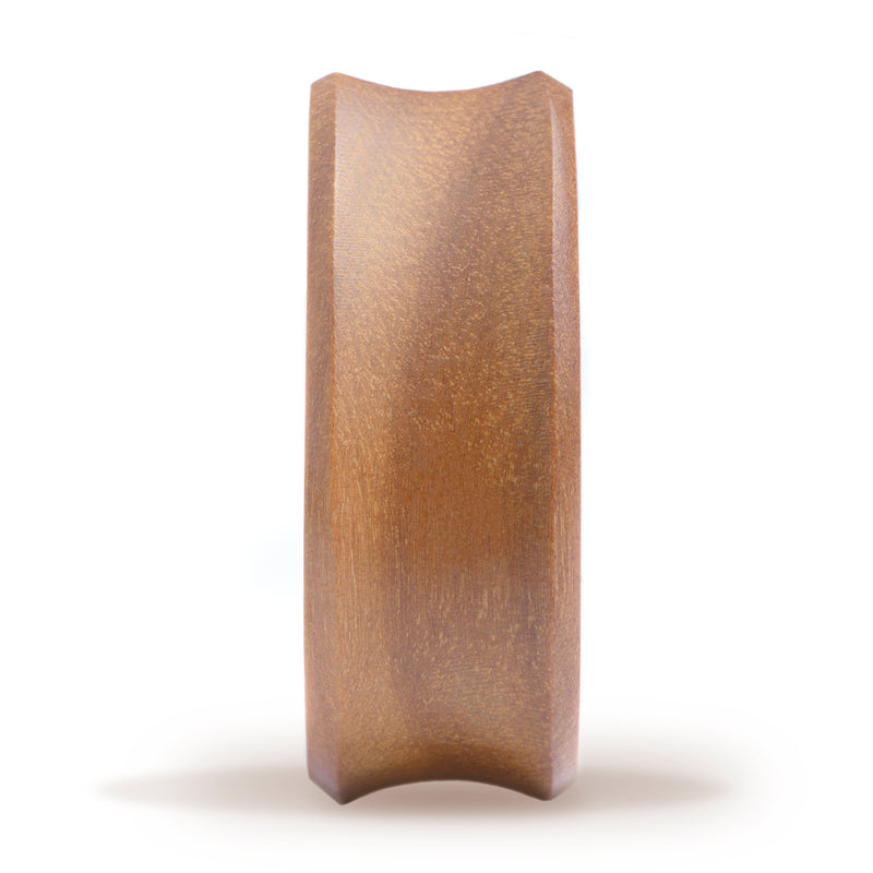 Bat Plug / Gauge - Goutte d’eau Saba Wood | Double Flare à Face Plate