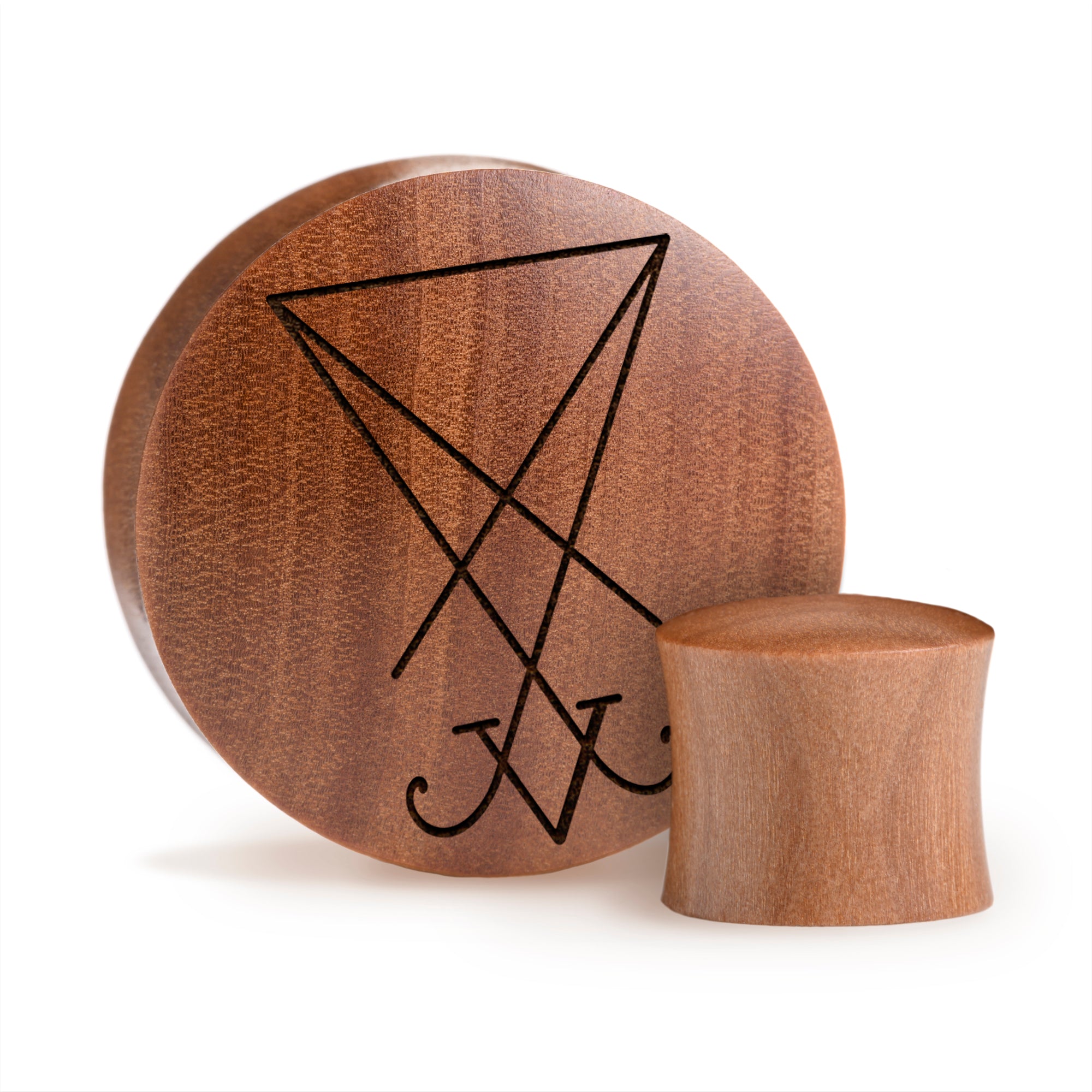 Sigil Plug / Gauge - Saba Wood | Konvexe Doppelaufgeweitet