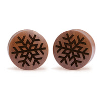 Snowflake Plug / Gauge - Saba Wood | Konvexe Doppelaufgeweitet