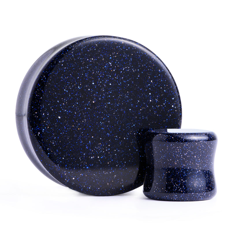 Blauer Goldfluss-Stein Plug / Messgerät