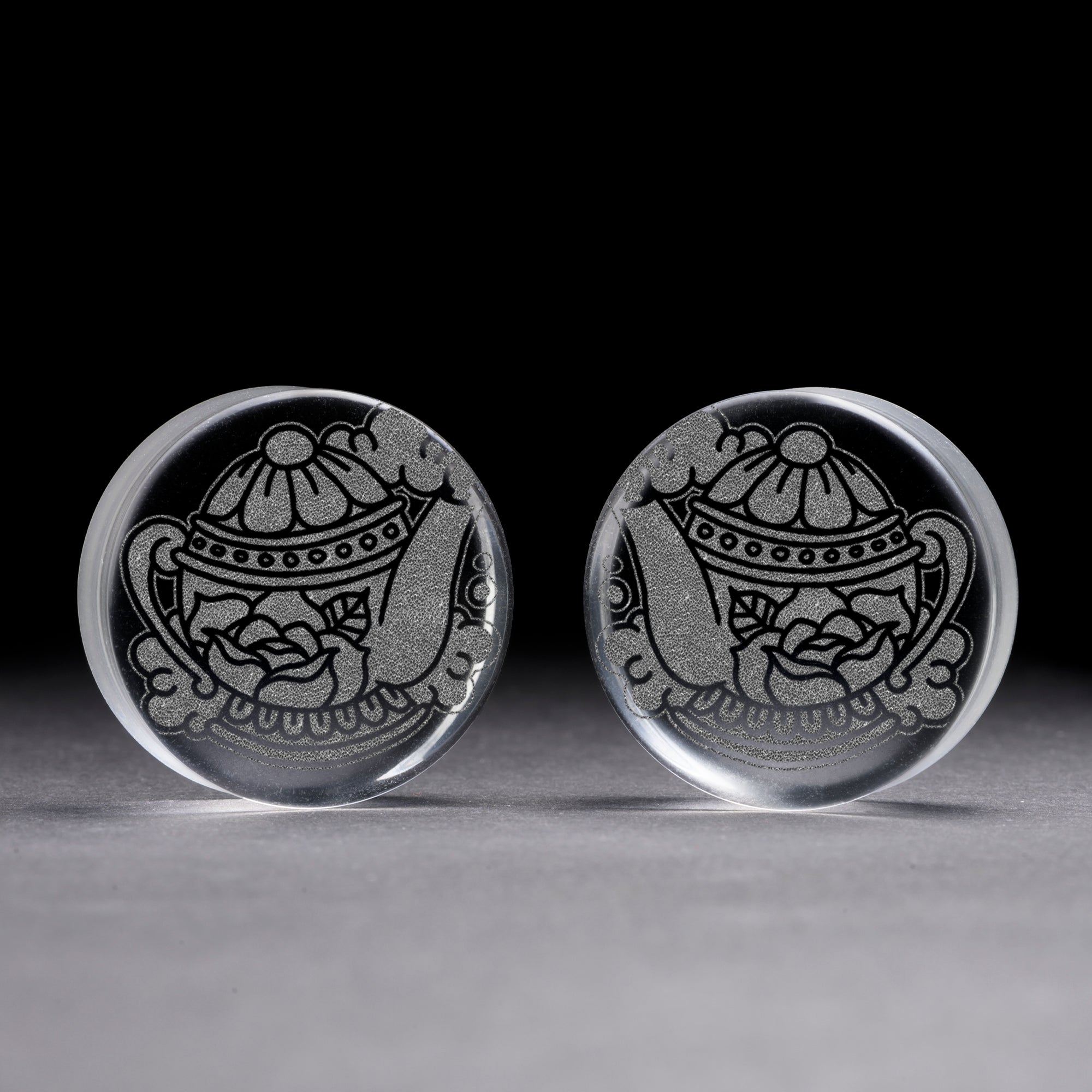 Snowflake Plug / Gauge - Saba Wood | Flat Faced Double Flare