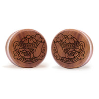 Plug pour théière / Jauge - Bois de Saba | Double collerette à face plate