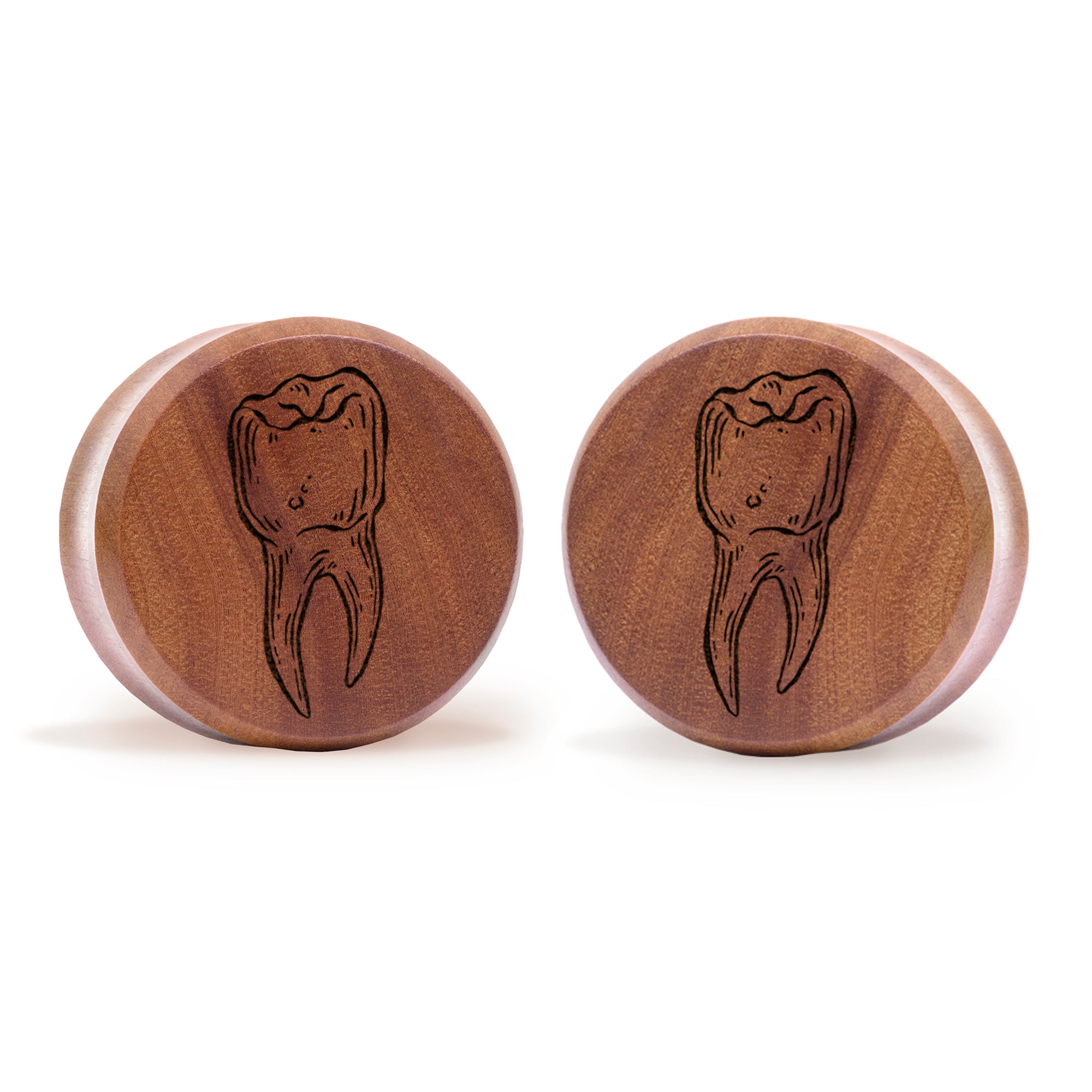 Starburst Mandala Zier Tattoo Plug / gauge - Saba Wood | Doppelaufgeweitet mit flachem Gesicht