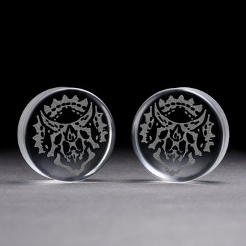 Alternative Grauer Katzenauge Single Flare Glas Plug / Gauge