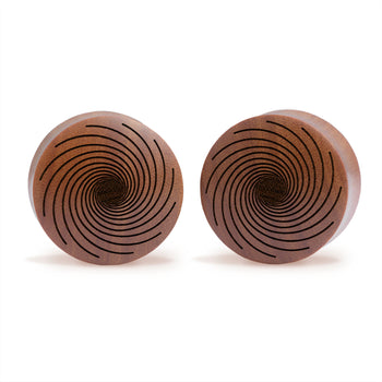 Vortex Spiral Plug / Gauge - Saba Wood | Convex Double Flare