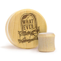 Whatever Gravestone Plug / Gauge - Crocodile Wood | Flat Faced Double Flare - Lasered To Order In House At Custom Plugs HQ