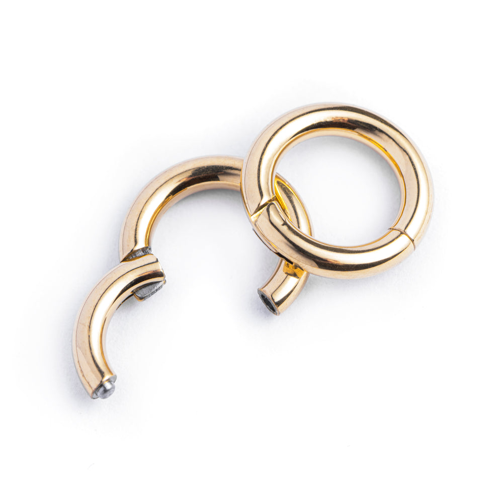 Gold Titanium Ring Stack - Small - (20 Rings) - Set of 20 Individual Titanium Segment Rings In 6mm