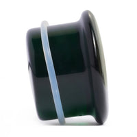 Plug / Gauge en verre simple évasé vert