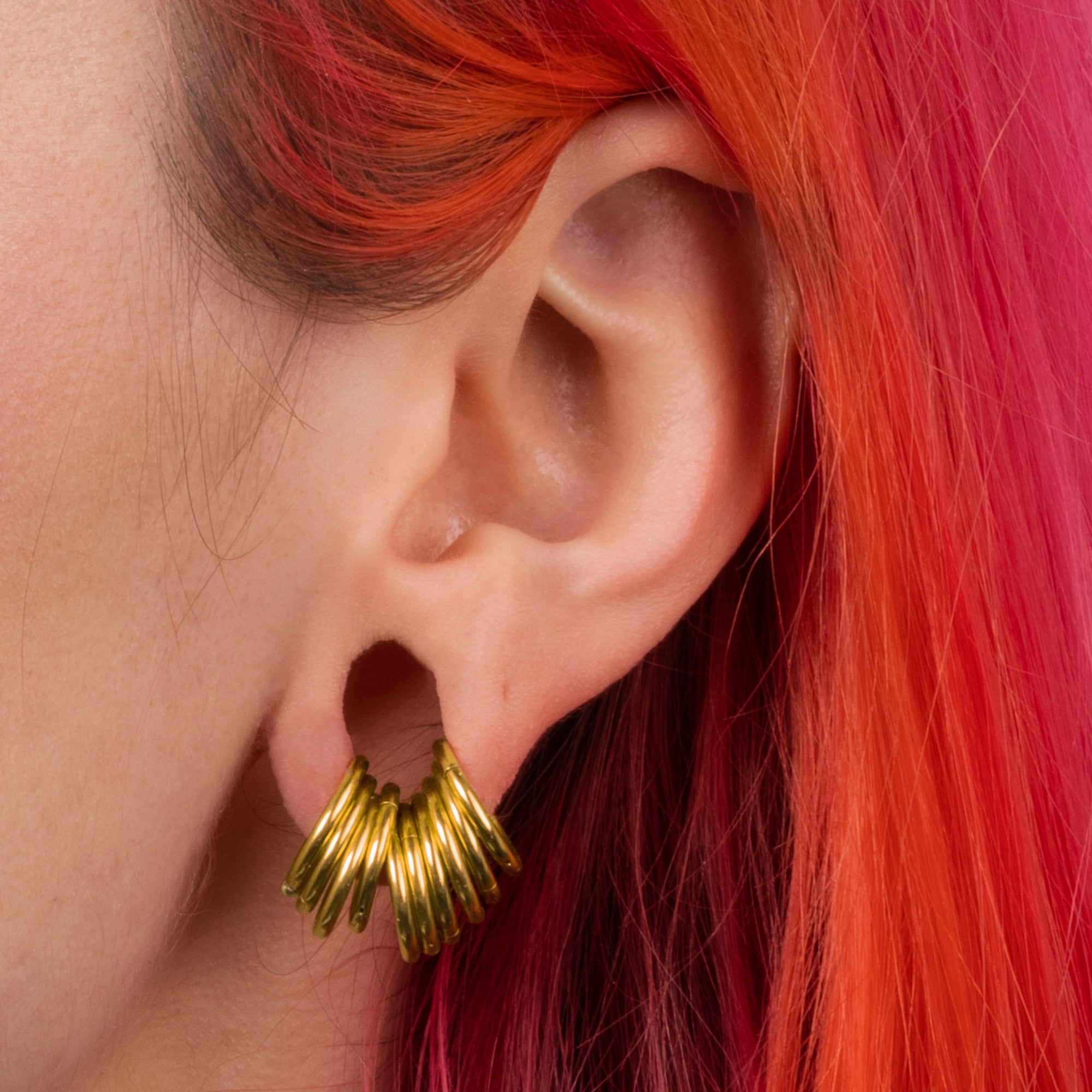 Ear Weights Ring Stack For Stretched Ears Gold Titanium Ring Stack UK Custom Plugs Ear Gauges, Flesh Tunnels For Stretched  Ears
