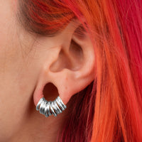 Set d'anneaux pour oreilles étirées, argent, titane, petit - 20 anneaux