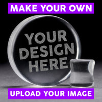 Plug / Gauge à personnaliser - Verre transparent | Face plate double évasé