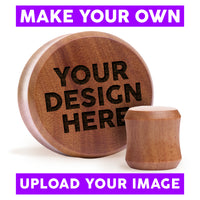 Plug / Gauge à personnaliser - Bois de Saba | Face plate double évasé