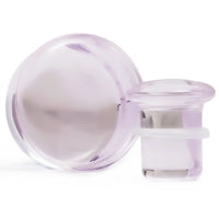 Plug / Gauge en verre simple évasé rose