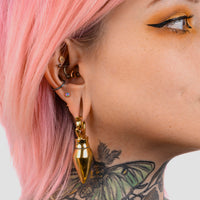 Poids d'oreille pyramide en laiton - Paire