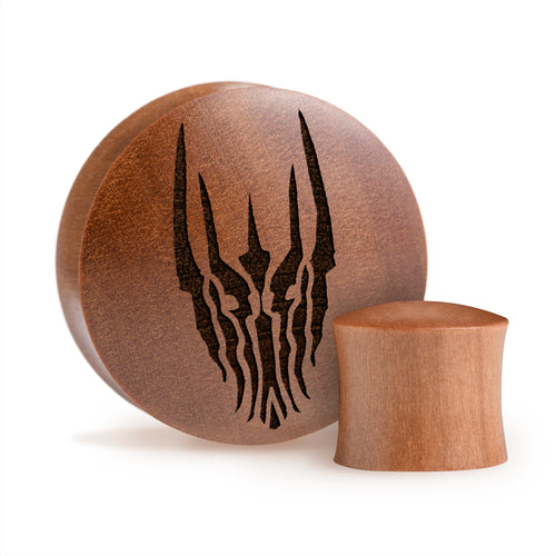 LOTR Sauron Plug - Saba-Holz | Konvexer Doppel-Flare