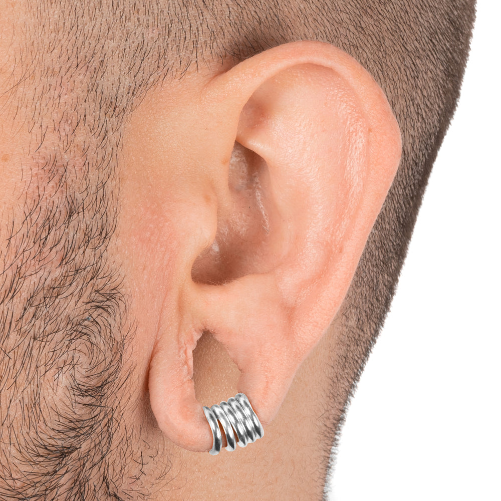 Silver Titanium Ring Stack - Small - (10 Rings) - Set of 10 Individual Titanium Segment Rings In 6mm