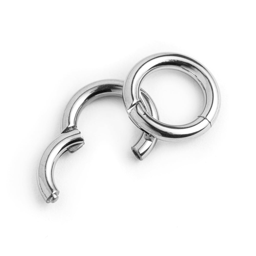 Silver Titanium Ring Stack - Small - (10 Rings) - Set of 10 Individual Titanium Segment Rings In 6mm