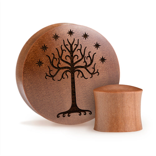 LOTR Gondor Plug - Saba-Holz | Konvexer Doppel-Flare