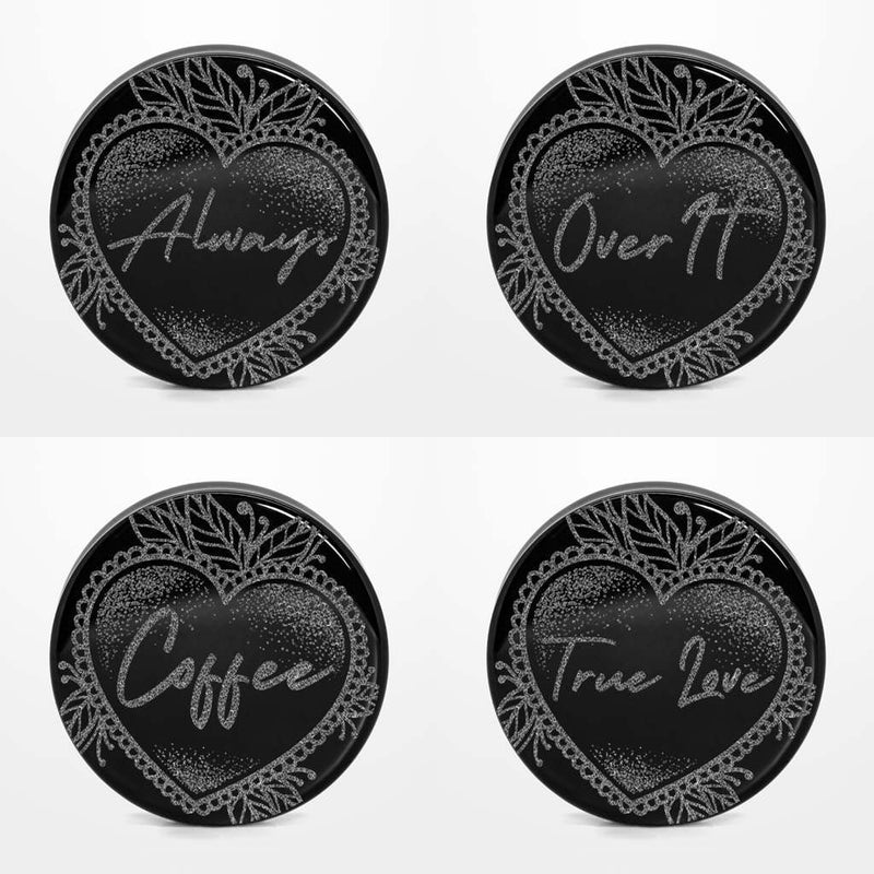 Mots d'insertion Tribute Plug / Calibre - Verre Noir | Double Flare à Face Plate