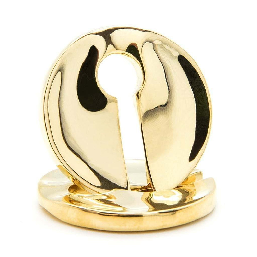 Circle Keyhole - Brass Ear Weights (Pair) - Pair of Brass Ear Weights
