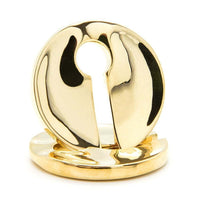 Circle Keyhole - Brass Ear Weights (Pair) - Pair of Brass Ear Weights