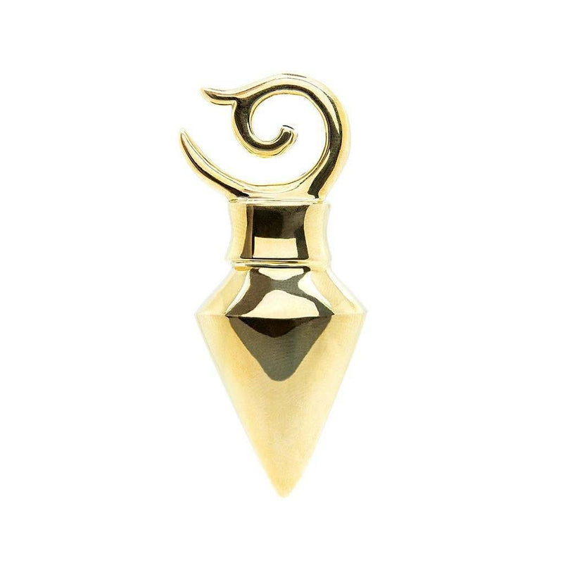 Poids d'oreille pyramide en laiton - Paire