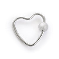 Heart BCR - Purple Opal - (316L SURGICAL STEEL)