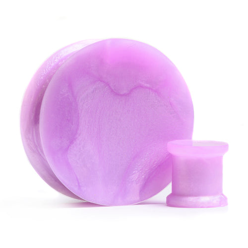 Cute Solid Purple Silicone Earring Plugs / Gauge