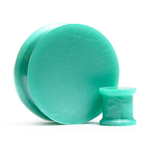 Solid Mint Green Silicone Earring Plugs / Gauge
