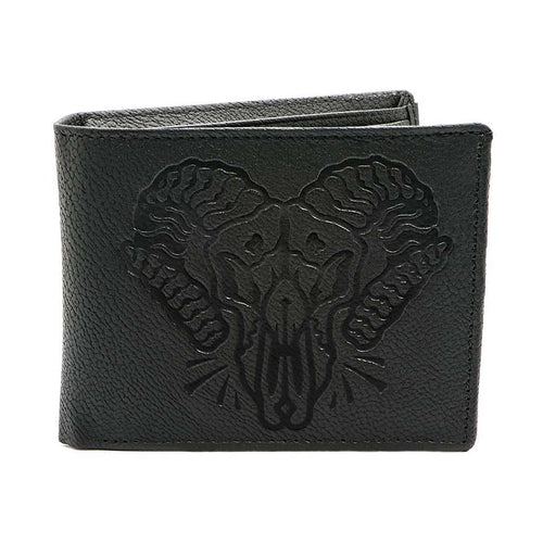 Alternative Ram -Schädel -Brieftasche in Schwarz - Veganer
