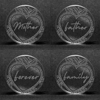 Tribute Insert Words Plug / Gauge - Verre transparent | Double flare à face plate