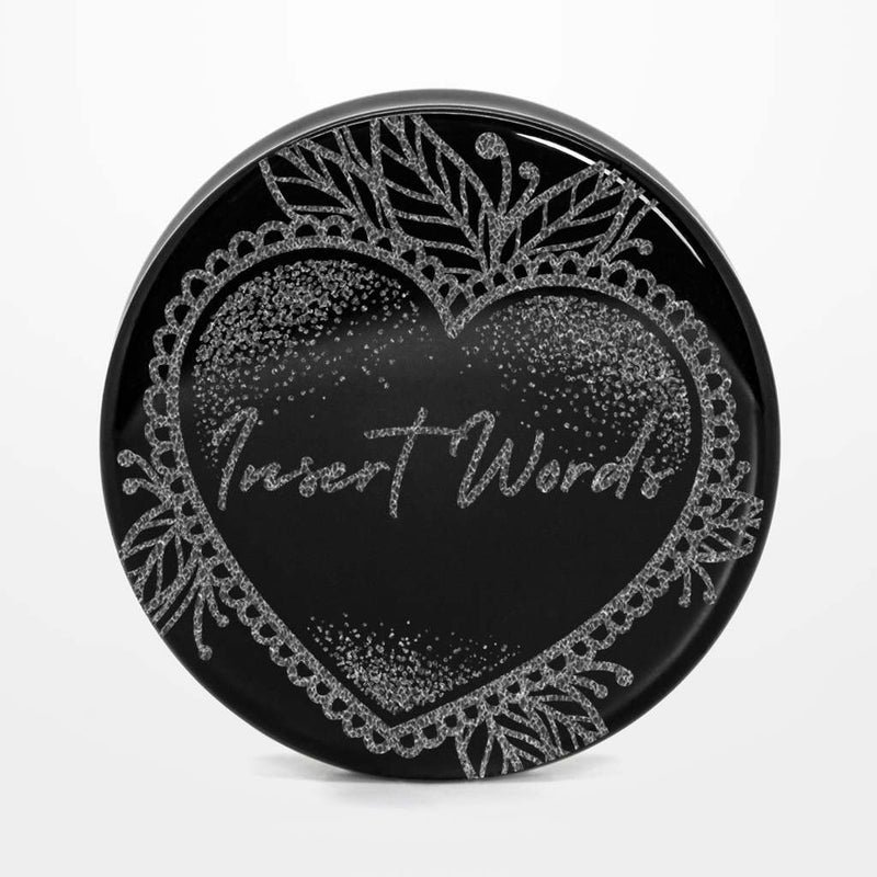 Mots d'insertion Tribute Plug / Calibre - Verre Noir | Double Flare à Face Plate