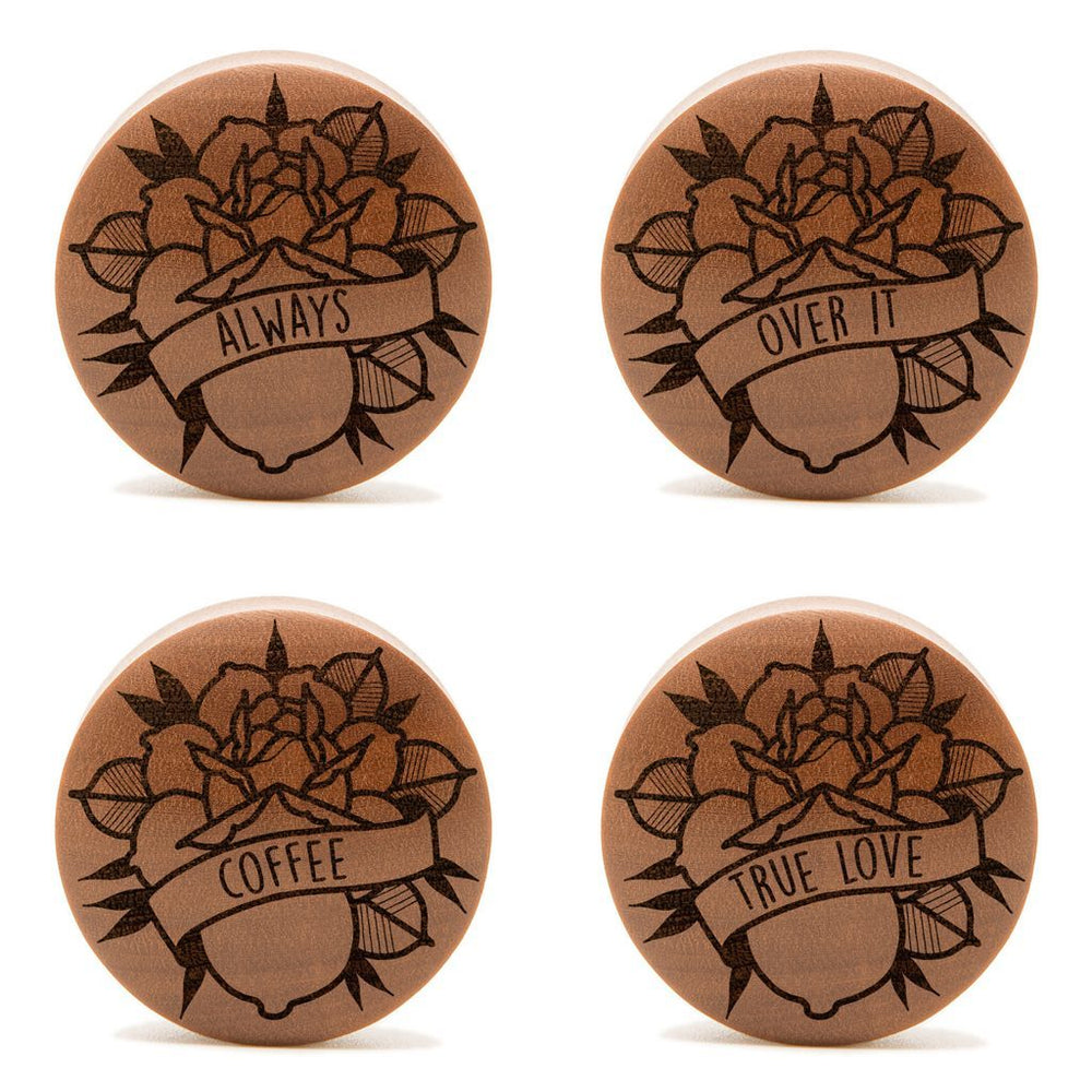 Banner Rose Insert Wörter Plug / gauge - Saba Wood | Konvexe Doppelaufgeweitet