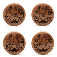 Horseshoe Insert Words Plug / Gauge - Saba Wood | Convex Double Flare - Lasered To Order In House At Custom Plugs HQ