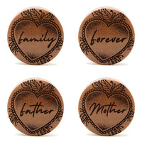Tribute Insert Words Plug / Jauge - Bois de Saba | Double Flare Convexe