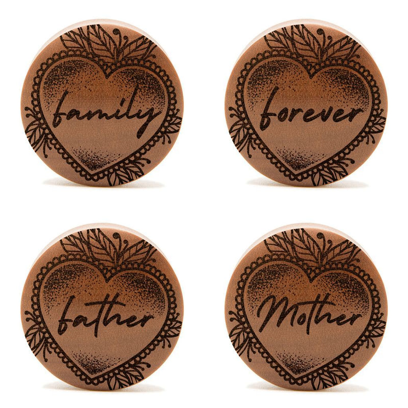 Tribute Insert Words Plug / Jauge - Bois de Saba | Double Flare Convexe