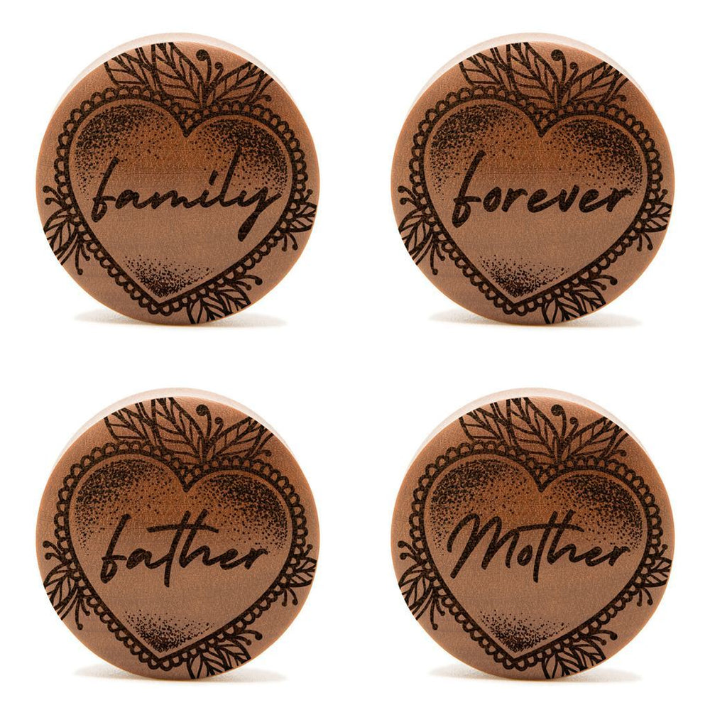 Tribute Insert Words Plug / Gauge - Saba Wood | Convex Double Flare - Lasered To Order In House At Custom Plugs HQ