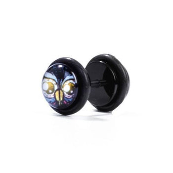 Sparkly Colourful Pink and Blue Glitter Fake Taper / Plug / Gauge