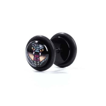 Sparkly Colourful Pink and Blue Glitter Fake Taper / Plug / Gauge