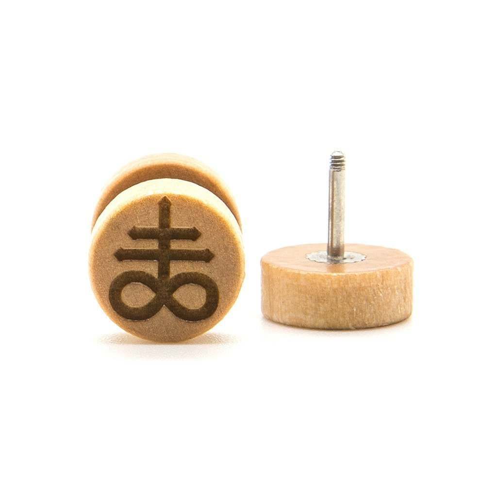 Wooden Leviathan Cross Fake Plug / Gauge