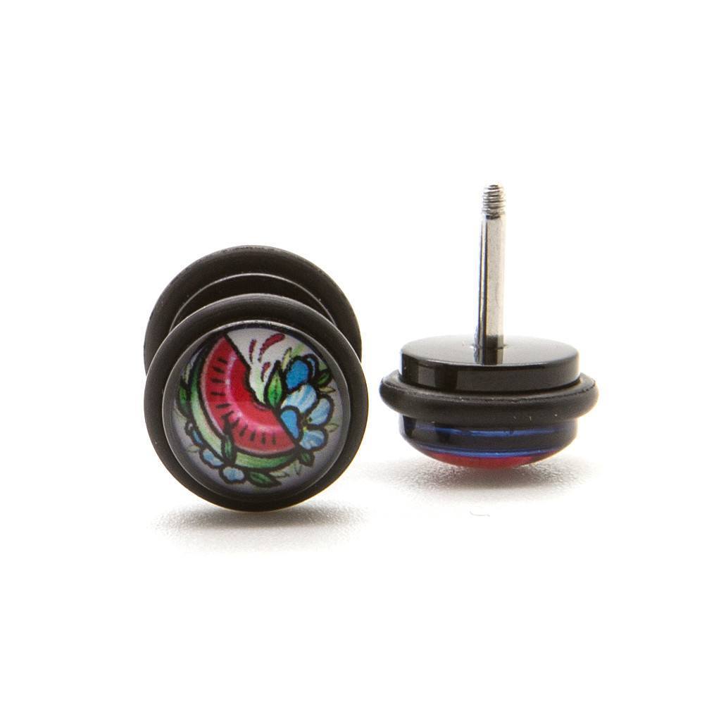 Watermelon Acrylic Fake Ear Gauge / Plug