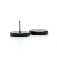 Black Fake Plug / Gauge - Fake Gauge Earrings In Acrylic